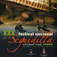 Cartel anunciador XXX Festival Nacional de la Seguidilla Ciudad Real año 2009