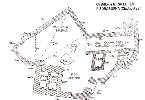 Plano del Castillo de Miraflores de Piedrabuena